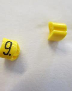 Cable noticeable clip 1-3 yellow/black 9   diameter 2.5-5mm